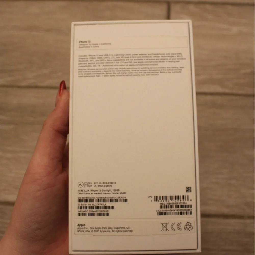 Apple iPhone 13 256GB White Optimized Battery Charging Bluetooth Wi-Fi NFC